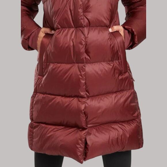 Athleta Lofty Goose Down Coat Maple Red S - Picture 6 of 12